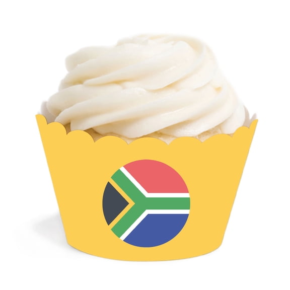 Global World Flag Party Collection, Water Bottle Labels, South Africa, 20-Pack