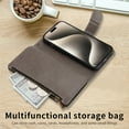 thumbnail image 7 of Allytechgroup Wallet Case for Apple iPhone 14 Pro, Multiple Cards Slots Zipper Pocket PU Leather with Stylish Pattern Hand Strap Flip Cover Phone Case for iPhone 14 Pro, Gray, 7 of 7