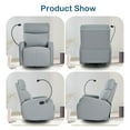 thumbnail image 6 of Llinc Store Swivel Rocker Manual Recliner Chair, 270° Swivel Glider Chair, Manual Reclining Sofa with USB Ports, Nursery Recliners for Living Room Bedroom, Blue Gray, 6 of 10