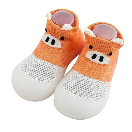 

QWZNDZGR Baby Boys Girls Sock Shoes First Walkers Summer Children Sneakers Infant Toddler Cute Cartoon Slipper Soft Breathable Prewalker