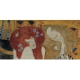thumbnail image 2 of Klimt, Gustav 18x11 Black Ornate Wood Framed with Double Matting Museum Art Print Titled - Beethoven Frieze, 2 of 4