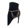 thumbnail image 4 of New Women Gold Metal Boot Chain Bracelet Shoe Anklet Wave Charm, 4 of 19