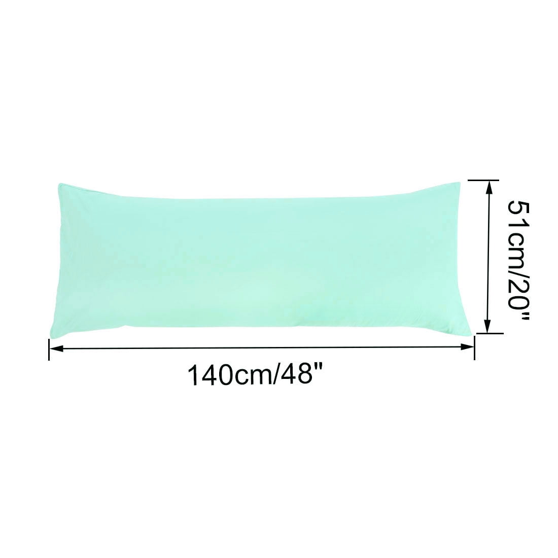 Unique Bargains Microfiber Solid Long Body Pillowcases, 2-Pack Spa Blue 20" x 54"