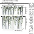 thumbnail image 5 of Vintage Watercolor Floral Valance Leaf Curtains Spring Plants Kids Bedroom Decorate Blackout Window Treatment for Living Room Kitchen Cafe Home Decor Window Drapes 54x18 Inch + 27x36 Inch X 2, 5 of 5