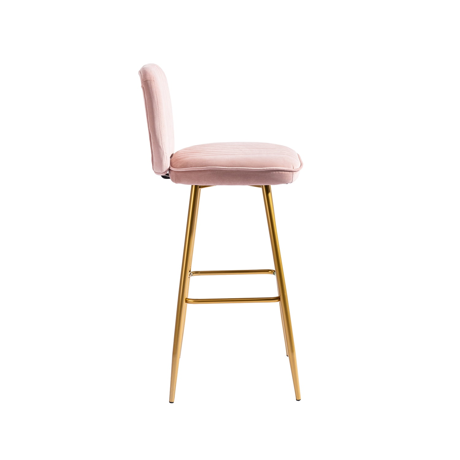 Kepooman Modern Design Bar Stools Set of 1 with Back for Bar Counter, Pink Kepooman Modern Design Bar Stools Set of 1 with Back for Bar Counter, Pink