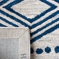 thumbnail image 6 of SAFAVIEH Micro-Loop Glenda Aztec Wool Area Rug, Ivory/Navy, 3' x 5', 6 of 10