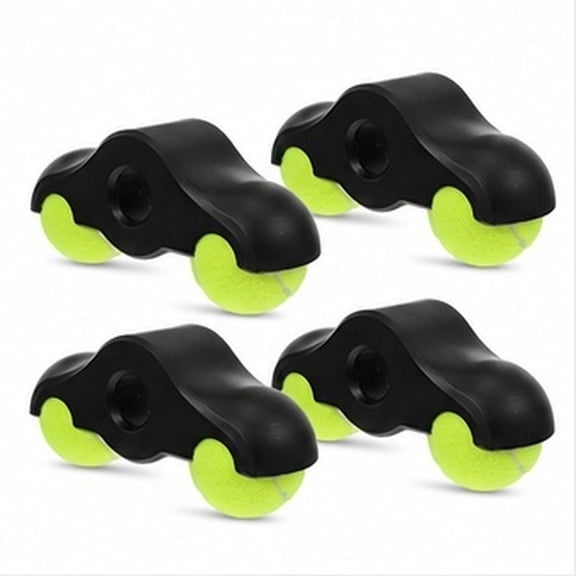 HONMEET 4-Pack Bike Trainer Stability Pads with Cushioned Shock Absorbers for Indoor Stationary Cycling, Black
