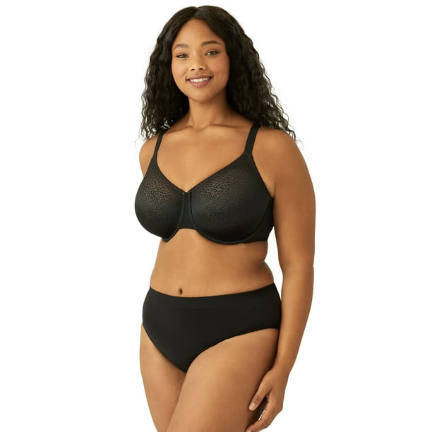 Wacoal Women's Plus-Size Back Appeal Underwire Bra Bra, Black, 32D