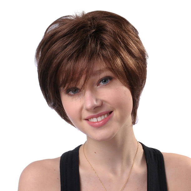 TANGNADE Natural Short Wigs for Women Human Hair Wig Short Hair Wig -  
