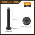 thumbnail image 2 of 25Pack M6-1.0 x 45mm Flat Round Head Machine Screws, Phillips Drive Fastener, 2 of 7