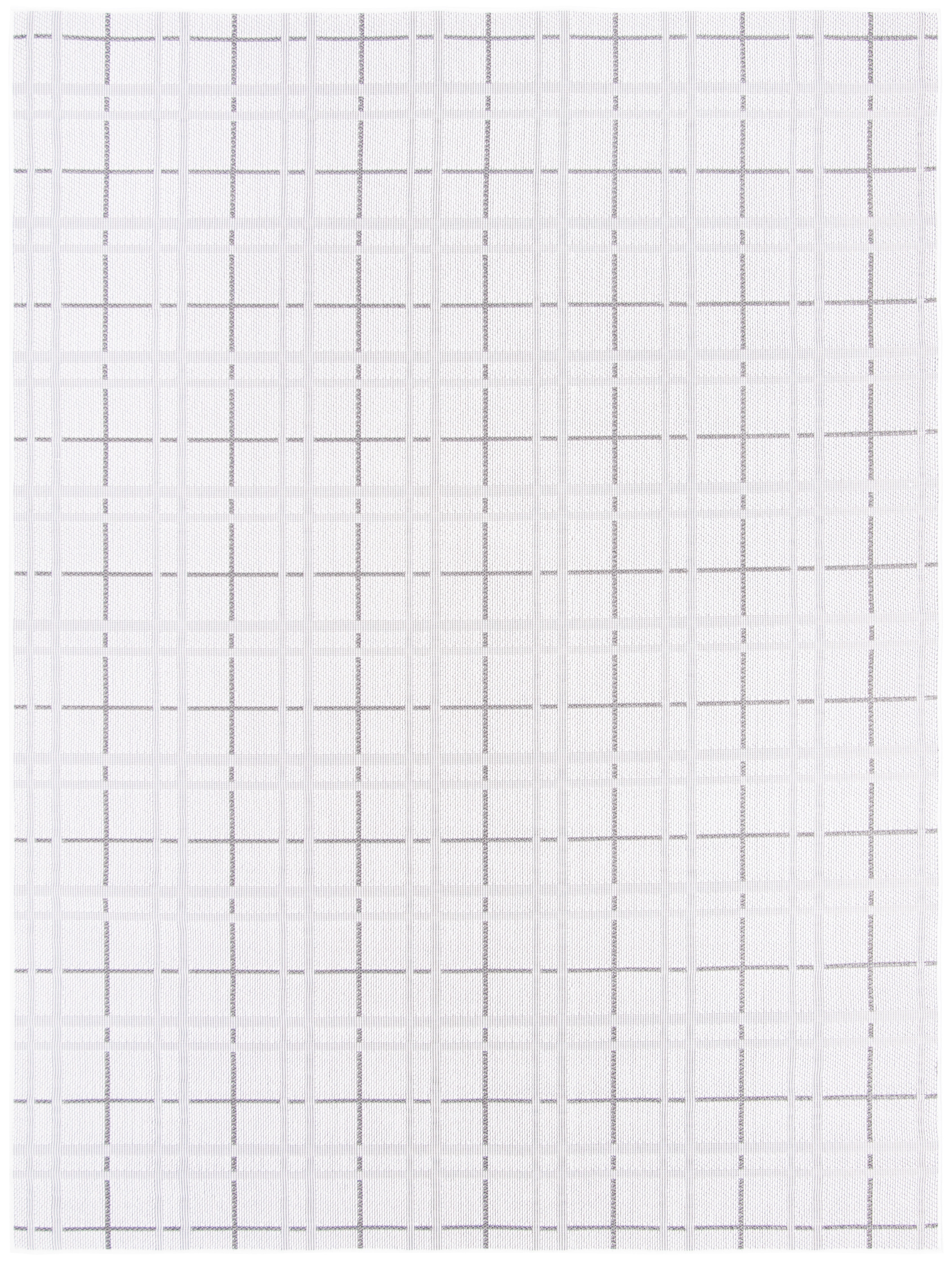 SAFAVIEH Machine Washable Rug Indoor/Outdoor Bermuda Collection - Bermuda Dawson Geometric Indoor/Outdoor Area Rug Ivory/Grey, 9' x 12'