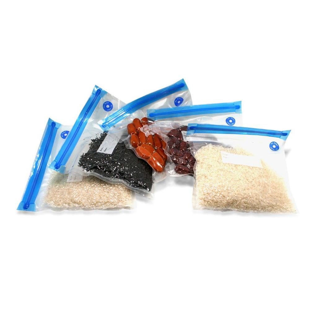 10Pcs Sealer Storage Bags Vacuum Food Saver Hand Seal Pump kitchen