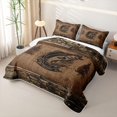thumbnail image 3 of Erosebridal Vintage Bass Fish Twin Quilt Set,Pine Tree Silhouette Twin Coverlet Set For Boys,2-Piece, 3 of 7