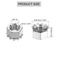 thumbnail image 2 of Uxcell Lot de 100 Écrou K-Lock 3/8 Pouces-16 avec Rondelle Externe, Acier Inoxydable 304 Argent, 2 of 5