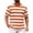 Orange, variant on Men's Striped Shirts Short Sleeve Casual Comfortable Fashion Soft Tee Summer Regular Crew Neck Top