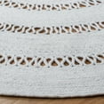 thumbnail image 3 of SAFAVIEH Cape Cod Salome Geometric Polyester Area Rug, Ivory, 5' x 5' Round, 3 of 7