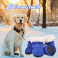 thumbnail image 1 of 4 Uds. Botas de nieve para mascotas, zapatos de perro de peluche, zapatos antideslizantes para gatos, zapatos cálidos de invierno (azul M) Ndcxsfigh Para estrenar, 1 of 9
