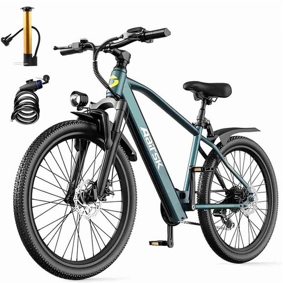 Electric Bike 26"25Mph Speed & 400W Motor Peak 748W Motor,40 Miles Range 36V10Ah Removable Battery,21-Speed & Dual Suspension, Adult Teen Ebike Electric Mountain Bike