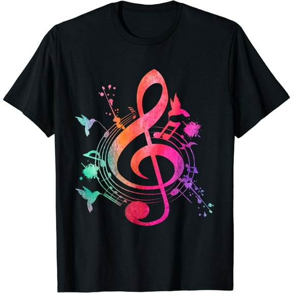 Musical Instrument Treble Clef Bird Music T-Shirt
