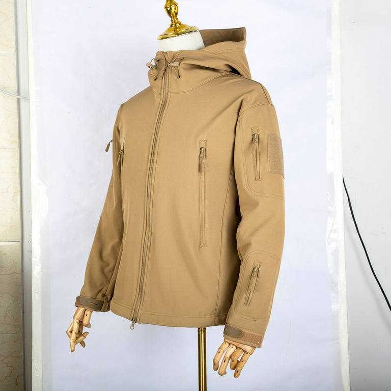 Men's Waterproof Winter Jacket Outdoor Thermal Coat Snow Fleece Softshell  Jacket