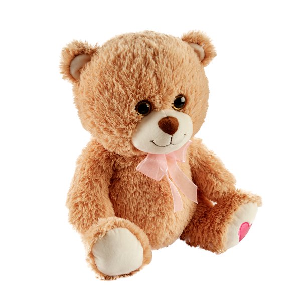 Way To Celebrate Valentine’s Day Large Plush Brown Bear - Walmart.com