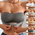 thumbnail image 2 of Strapless Bras for Women - Push Up Bandeau Strapless Front Buckle with Non-Pad, Seamless Comfortable Front Closure Bra Tube Top, 2 of 9