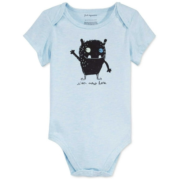 First Impressions Baby Boys I’m New Here Bodysuits, Blue, 12 Months