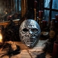 thumbnail image 6 of Scary Halloween Clown Mask Hard Plastic Embossed Gold Face Smooth Edges 9.45 X 7.87 Inch, Dress Up for Trick Or Treat and Haunted House Scare, Adult Unisex Mask Creepy Horror Look, 6 of 7