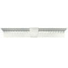 Vinyl Dentil Panel Window Header with Keystone in White (33.625 in. W x 6.0625 in. D x 2.6875 in. H)