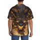 thumbnail image 3 of Balery Cool Black Gold Dragon Camisa Casual de Manga Corta con Botones para Hombre, Texturizada, Estilo Cubano, para Playa, Verano-Large, 3 of 5