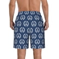 thumbnail image 3 of KLL Navy Nautical Men's Casual Summer Beach Shorts Hawaiian Shorts with Pockets-3X-Large, 3 of 5