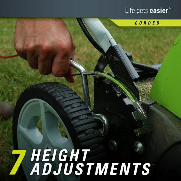 Greenworks 13 Amp 21 Inch Corded Lawn Mower 25112 Walmart