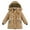 Coffee Puffer Jacket, variant on JSGEK Baby Boys Winter Puffer Jacket Warm Faux Fur Hood Thick Coat Kids Winter Clothes Outerwear Snowsuit Toddler Down Jacket Warm Thick Padded Coat Coffee 4 Years
