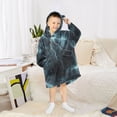 thumbnail image 6 of FORMRS Wearable Blanket Hoodie with Sleeves for Kids Cozy Flannel Sweatshirt, Lightning Pattern, 6 of 7