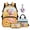 Sunflower Bee Axolotl Print, variant on Garronmavis Kids Backpack and Lunch Box Set, 4-Piece Girls & Boys Kids Backpack Set with Lunch Bag & Pencil Case & Cute Axolotl Keychain, for Elementary School