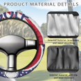 thumbnail image 4 of Jeiento American Flag Golf Cart Steering Wheel Covers for Women Men Breathable Golf Cart Steering Wheel Cover Auto Interior Protector Universal Fit Boat Steering Wheel Cover, 4 of 7