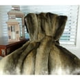 thumbnail image 4 of Plutus Tissavel Volga Rabbit Faux Fur Handmade Throw/Blanket-Color:Bronze/Brown,Size:96"W x 110"L, 4 of 4