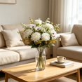 thumbnail image 6 of Artificial Flowers Like Real Artificial Bouquet, Mixed Silk Artificials Roses Bouquet with Daisy Chrysanthemum White Flowers for Centerpiece Table Wedding Party, Available in 7 colors, 6 of 7