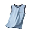 thumbnail image 2 of ATOGUTA Boys Undershirts Sky Blue Kids Sleeveless Running Tennis Yoga Shirt Size 2T-17, 2 of 5