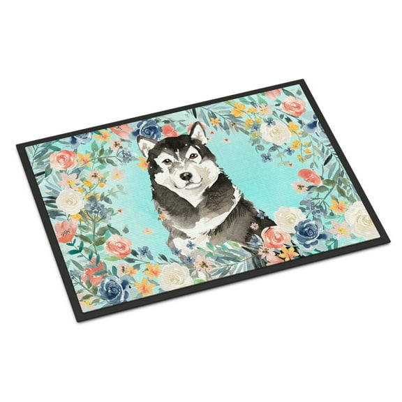 Carolines Treasures CK3419MAT Alaskan Malamute Door Mat Indoor Rug or Outdoor Welcome Mat 18x27 Doormat 27"L x 18"W