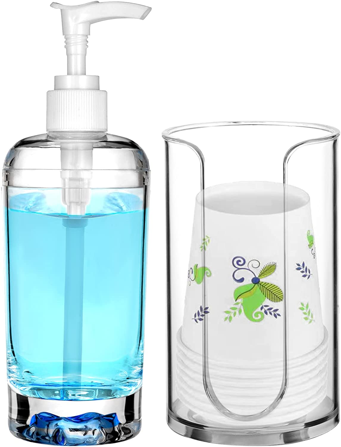 Mouthwash Dispenser for Bathroom Clear Plastic Mouthwash Dispenser with