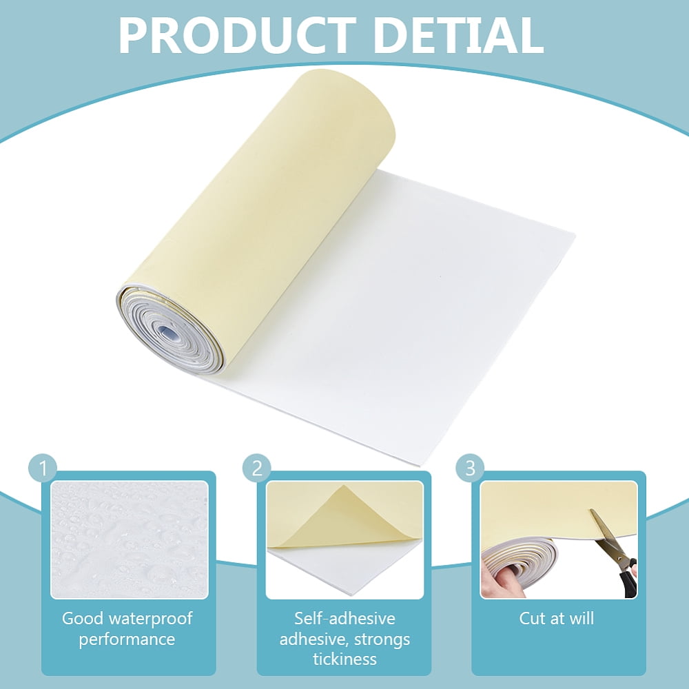 Adhesive EVA Foam Sheets for Art Supplies Paper Scrapbooking Cosplay Foamie Crafts White 3000x300x3mm