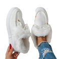 thumbnail image 5 of YOUYEDIAN Loafers for Women Winter Plush Slip On Versatile Round Toe Warm Casual Platform Fuzzy Flats Fashion Strap Deco Outdoor Walking Shoes, 5 of 5