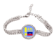 thumbnail image 1 of Soy de Haití Pulsera de tobillera de cadena de tenis, joyería de diamantes, 1 of 3