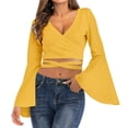 thumbnail image 4 of Birdeem Blouses et Chemises à Manches Longues Col en V Mode Décontractée Printemps Été pour Femmes, 4 of 7