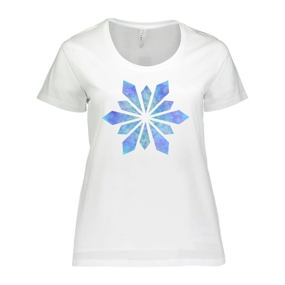 Inktastic Snowflake Crystals Diamonds Women's Plus Size T-Shirt