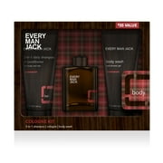 ($35 Value) Every Man Jack Cedarwood Cologne Kit (2-in-1 Daily Shampoo + Conditioner, Cologne, Body Wash)