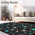 thumbnail image 2 of ODIKA 4'x6' Machine Washable Non-Slip Area Rug, Firework Display Bohemian Eclectic Decorative Textile High Traffic Rug, Black, 661512, 2 of 7