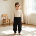 thumbnail image 2 of FYDUU Toddler Boys Casual Jogger Pants for Kids Outdoor Winter Trousers Elastic Waist Comfy Sweatpants with Pockets School Daily Wear Comfort Bottoms 6-12 Months, 2 of 5