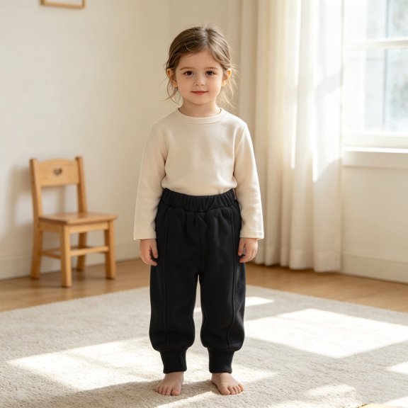 Sweatpant for Boys Elastic Waist Jogger Baggy with Pocket Solid Pants Athletic Uniform Pants 12-24Months